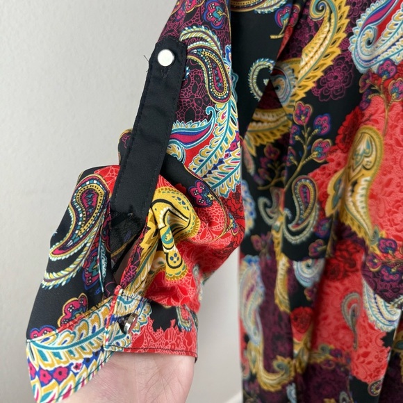New York Collection Woman Paisley Tunic Blouse Size 1X - Picture 5 of 14